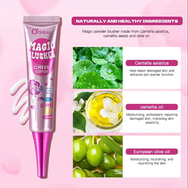 Temperature Changing Blush Waterproof Long-Lasting Magic Blusher 30ml 5 temperature changing blush waterproof magic blusher 30ml sit gjdhjd3u desc 5