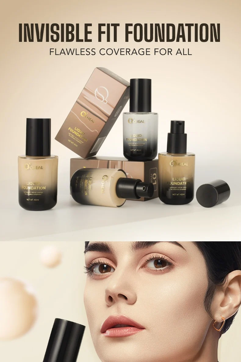 Temperature-Changing Foundation Liquid 40ml Waterproof Long-Lasting Natural Coverage 1 temperature changing foundation liquid 40ml sit 4hz6dtmk desc 1