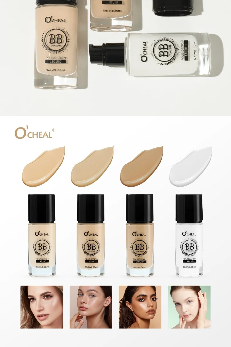 Temperature-Changing Foundation Liquid Full Coverage Concealer 30ml Lightweight Long-Lasting 14 temperature changing foundation liquid concealer 30ml sit pyfx6g23 desc 14