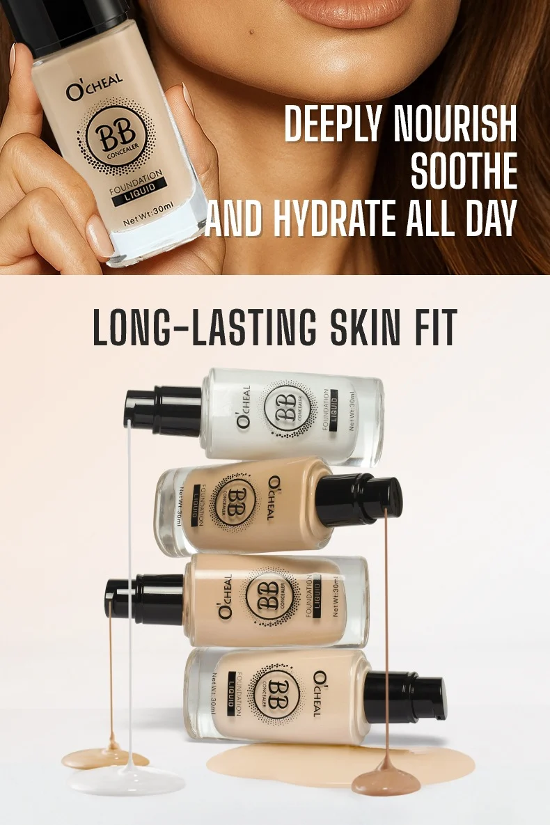 Temperature-Changing Foundation Liquid Full Coverage Concealer 30ml Lightweight Long-Lasting 2 temperature changing foundation liquid concealer 30ml sit pyfx6g23 desc 2