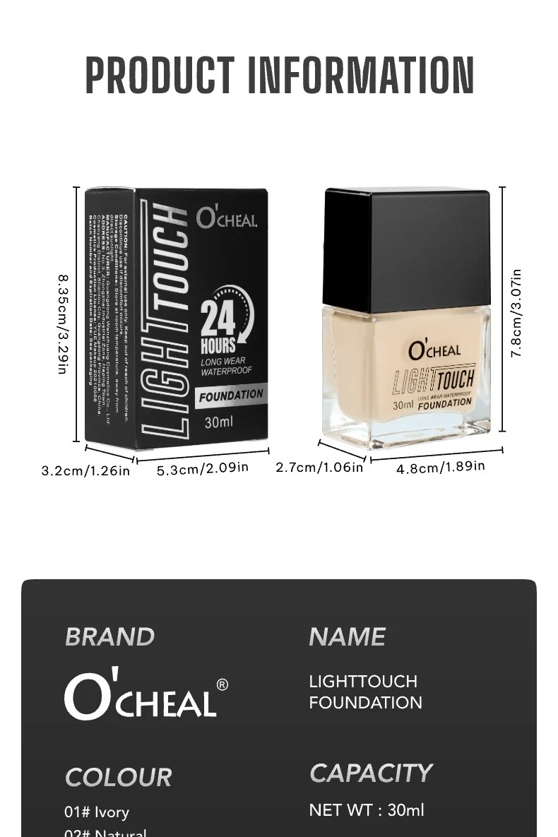 Temperature-Changing Foundation Small Square Bottle Foundation Hydrating Concealer Long-Lasting Flawless Coverage Skin Tone Adjusting Liquid 11 temperature changing foundation small square bottle 30ml sit j93wjwmt desc 11