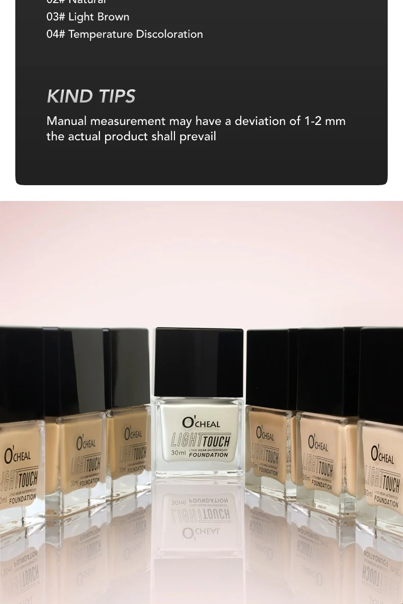 Temperature-Changing Foundation Small Square Bottle Foundation Hydrating Concealer Long-Lasting Flawless Coverage Skin Tone Adjusting Liquid 12 temperature changing foundation small square bottle 30ml sit j93wjwmt desc 12