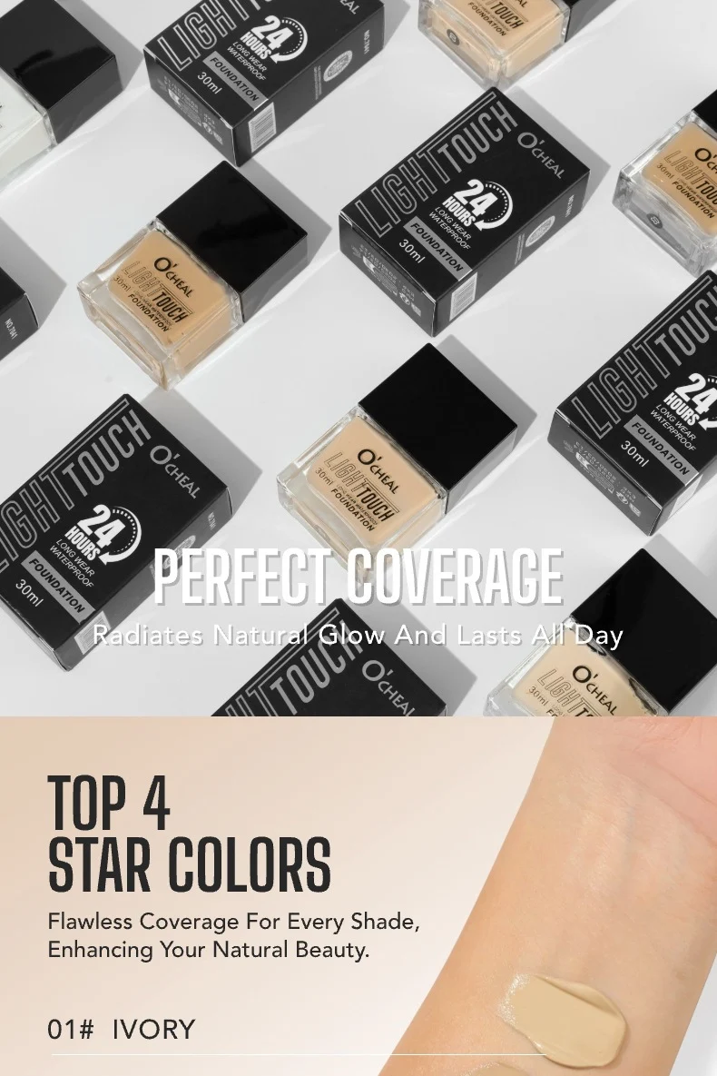 Temperature-Changing Foundation Small Square Bottle Foundation Hydrating Concealer Long-Lasting Flawless Coverage Skin Tone Adjusting Liquid 5 temperature changing foundation small square bottle 30ml sit j93wjwmt desc 5