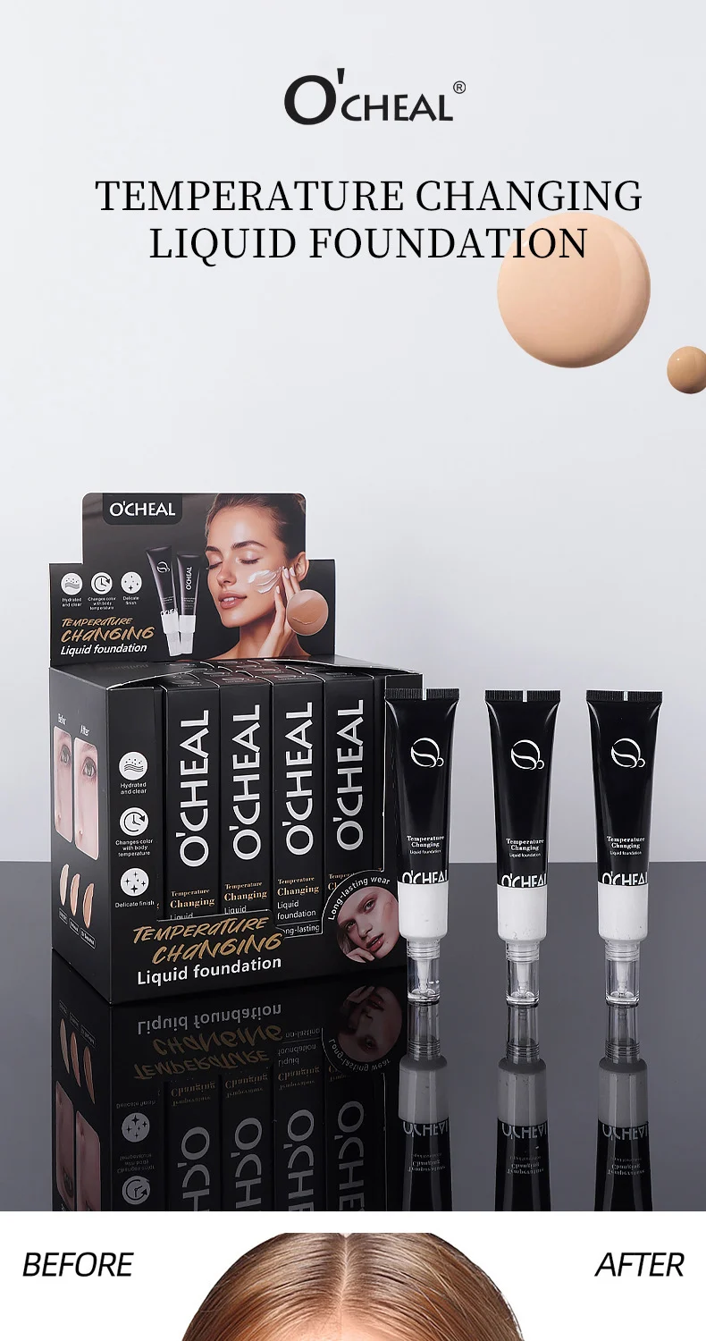 Temperature Changing Foundation Long-lasting Waterproof BB Cream with Color Correction 1 temperature changing foundation waterproof bb cream sit h7cf9j9r desc 1