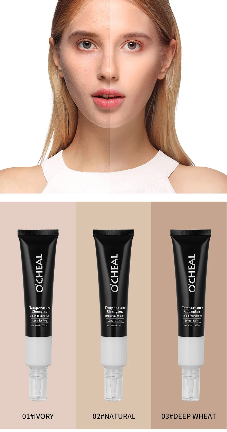 Temperature Changing Foundation Long-lasting Waterproof BB Cream with Color Correction 2 temperature changing foundation waterproof bb cream sit h7cf9j9r desc 2