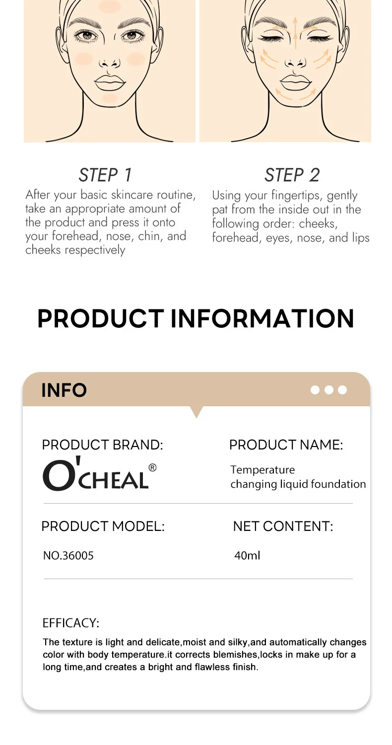 Temperature Changing Foundation Long-lasting Waterproof BB Cream with Color Correction 9 temperature changing foundation waterproof bb cream sit h7cf9j9r desc 9