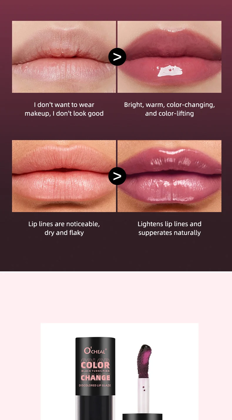 Temperature Changing Lip Glaze Hydrating Plumping Color Adjusting Lip Oil Lip Gloss 15 temperature changing lip glaze hydrating plumping sit pds2fhxx desc 15