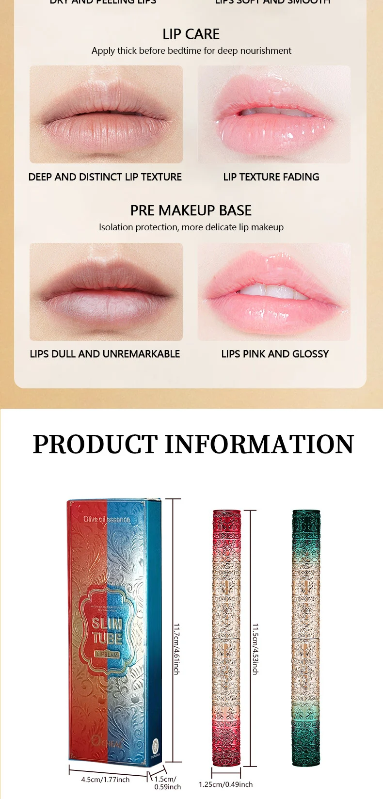 Temperature Changing Lip Balm Slim Tube Hydrating Moisturizer Plumping Lip Care 9 temperature changing slim tube lip balm hydrating moisturizer sit byn5ezsj desc 9