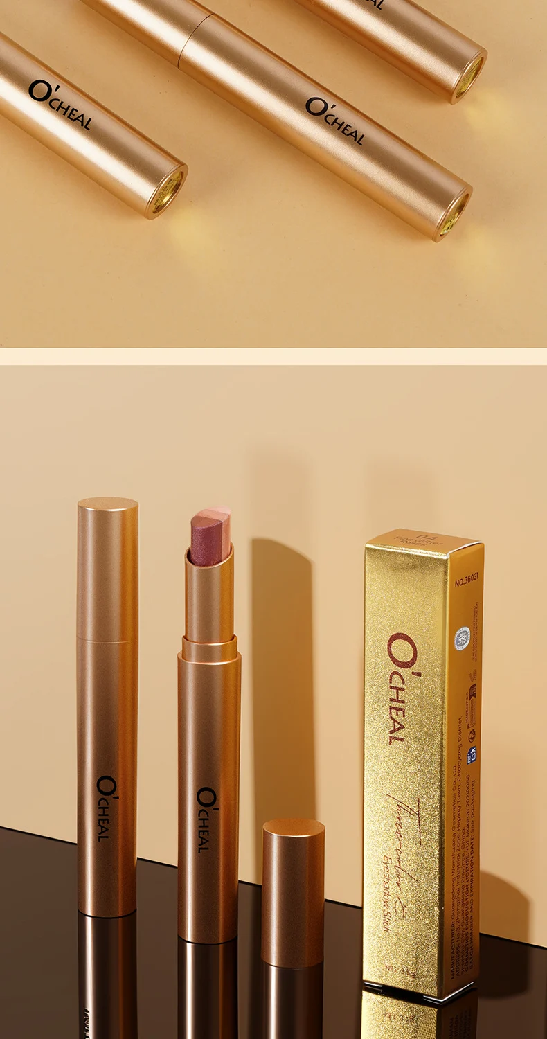 Three-Color Eyeshadow Stick Waterproof & Sweatproof Long-Lasting Cream to Powder Formula 16 three color eyeshadow stick waterproof cream to powder sit ru694zec desc 16