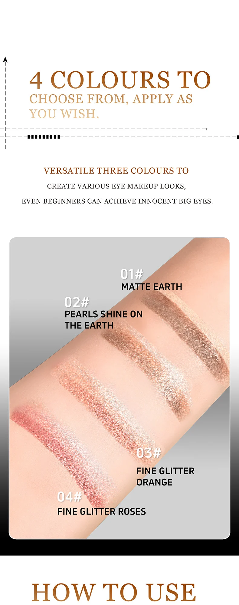 Three-Color Eyeshadow Stick Waterproof Matte Shimmer Highlighter Eye Makeup Pencil 13 three color eyeshadow stick waterproof matte shimmer sit 52txc83s desc 13