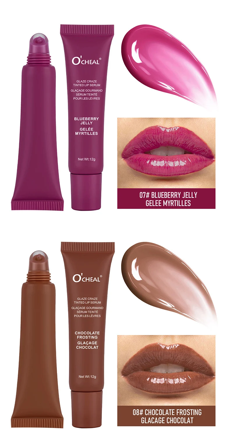 Tinted Lip Serum Moisturizing Gloss Hydrating Lip Plumper with Color 10 tinted lip serum moisturizing gloss sit 27qvk7t2 desc 10