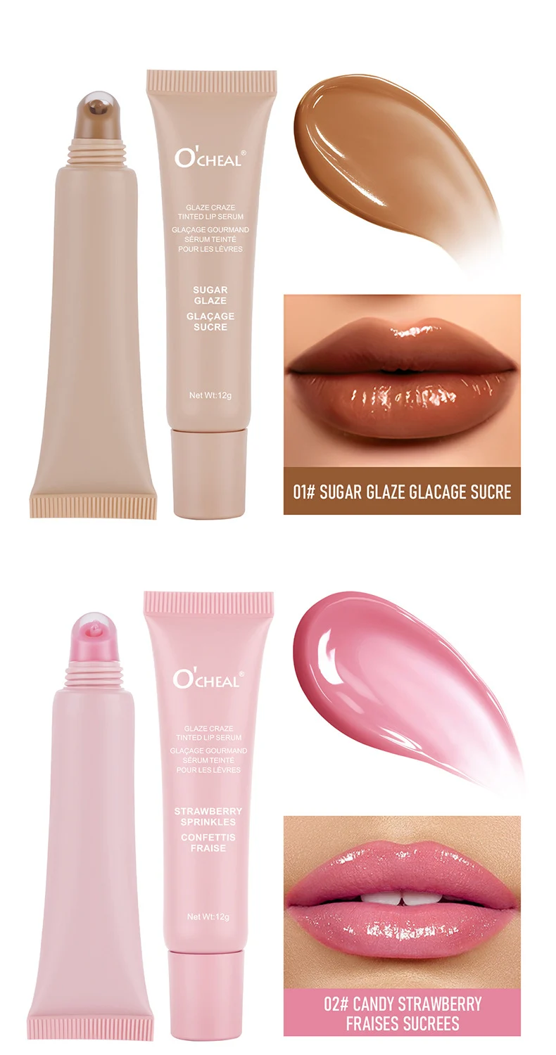 Tinted Lip Serum Moisturizing Gloss Hydrating Lip Plumper with Color 7 tinted lip serum moisturizing gloss sit 27qvk7t2 desc 7