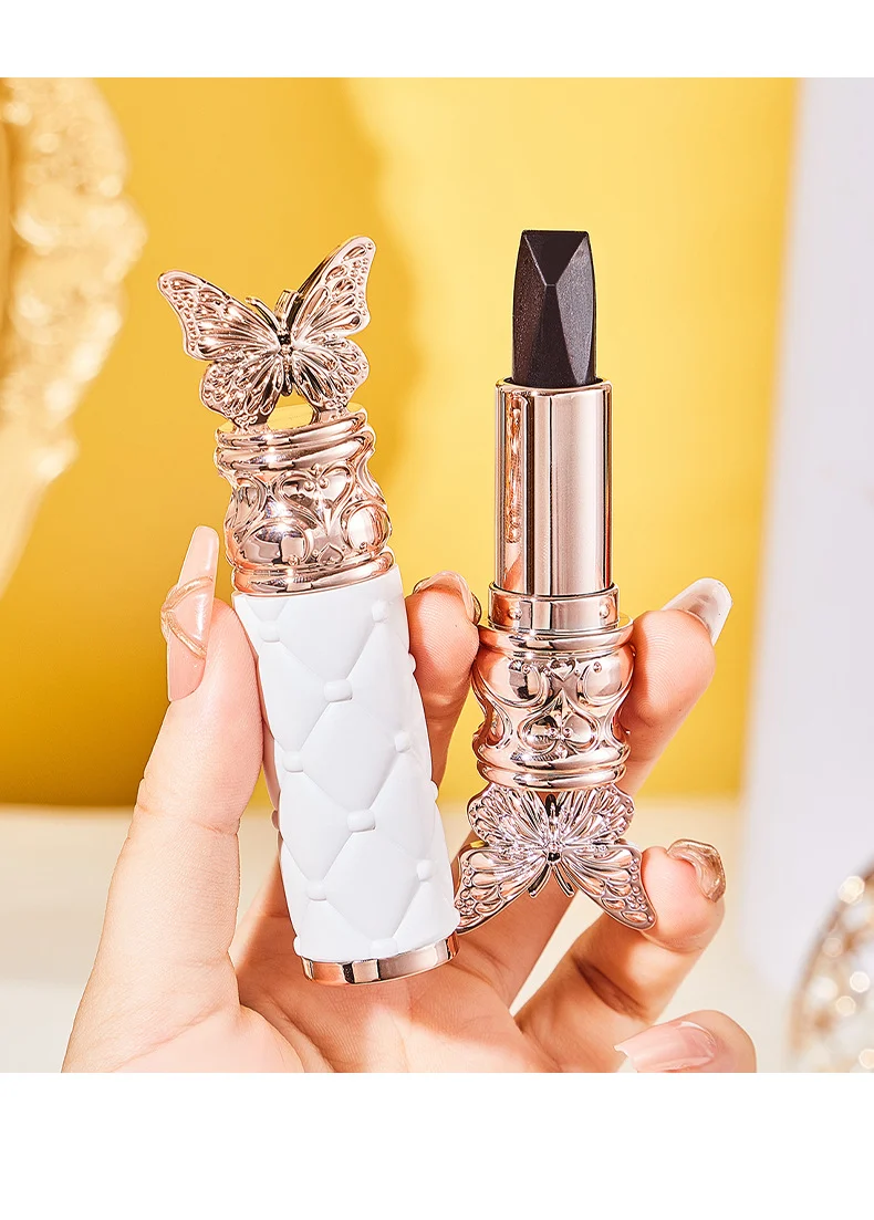 Tri-Color Lipstick Long Lasting Waterproof Non-Smudging Lipstick for Everyday Makeup 4 tri color lipstick long lasting waterproof non smudging sit htqdshbd desc 4