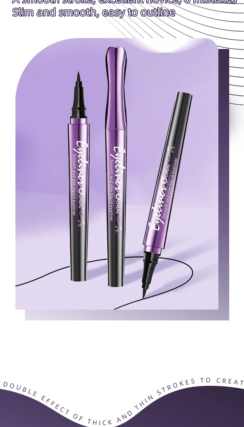Ultra-Fine Liquid Eyeliner Waterproof Quick-Dry Smudge-Proof Brush Tip Pen 8 ultra fine liquid eyeliner waterproof quick dry smudge proof brush tip pen sit bnssrxfm desc 8