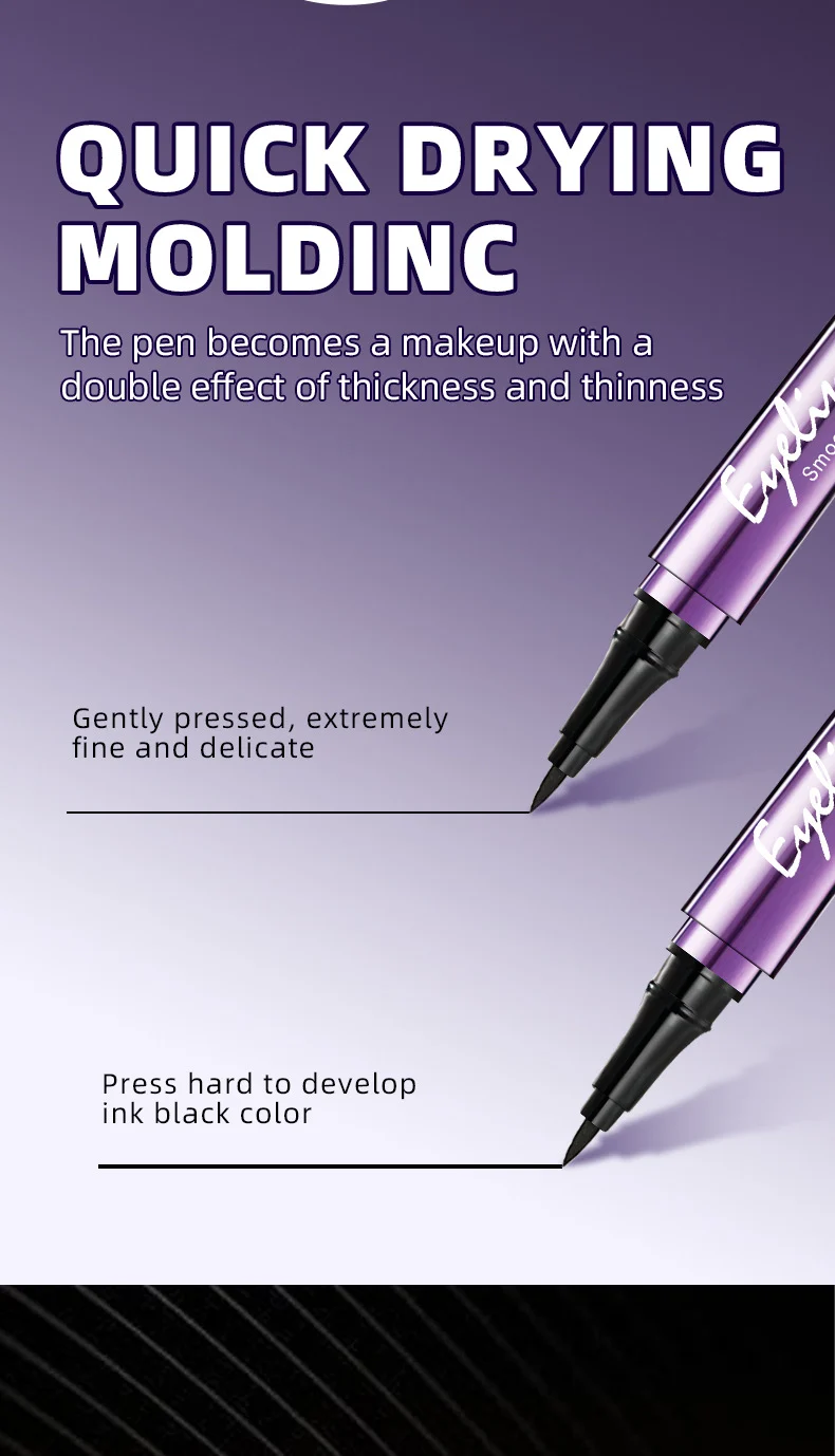 Ultra-Fine Liquid Eyeliner Waterproof Quick-Dry Smudge-Proof Brush Tip Pen 9 ultra fine liquid eyeliner waterproof quick dry smudge proof brush tip pen sit bnssrxfm desc 9