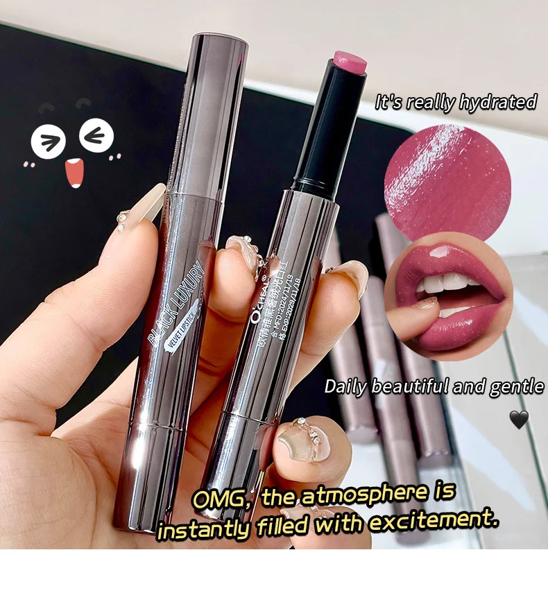 Velvet Lipstick Matte Lip Mud O'CHEAL Soft Light Non-stick Cup Moisturizing Lip Glaze 19 velvet lipstick matte lip mud ocheal sit 3wk6mwqs desc 19