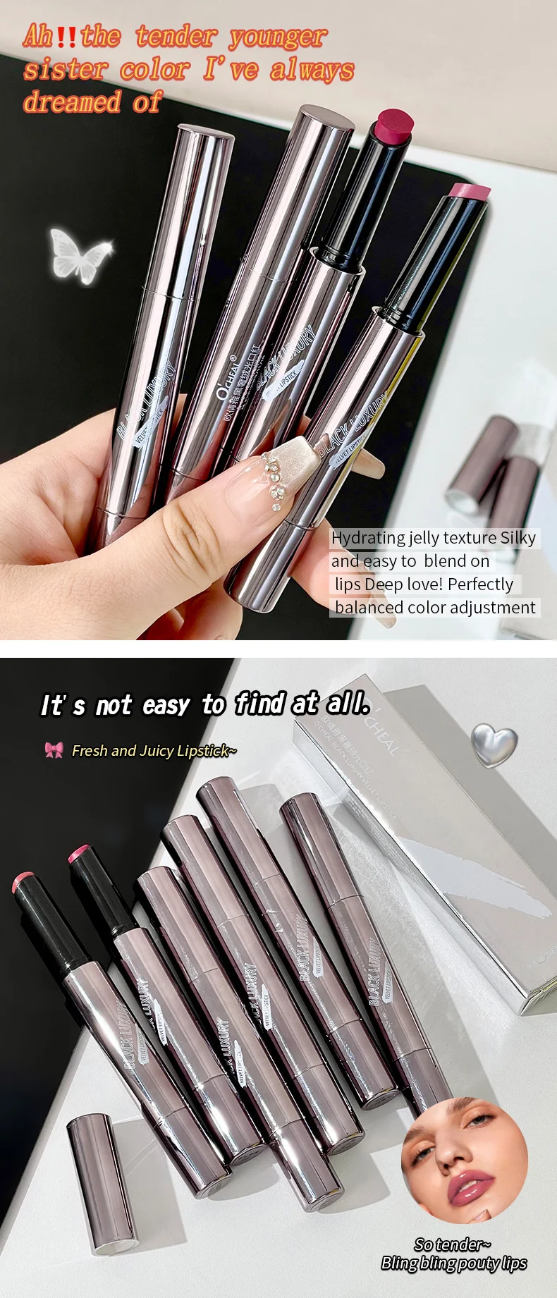 Velvet Lipstick Matte Lip Mud O'CHEAL Soft Light Non-stick Cup Moisturizing Lip Glaze 5 velvet lipstick matte lip mud ocheal sit 3wk6mwqs desc 5