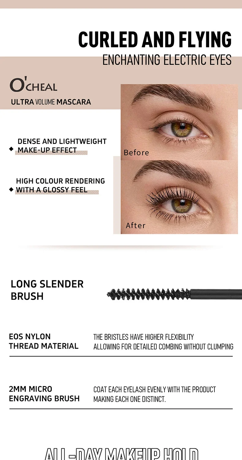 Volumizing Mascara Waterproof Sweatproof Smudge-Proof Curling Lengthening Lash Primer 9 volumizing mascara waterproof curling lash primer sit xq99xwwx desc 9