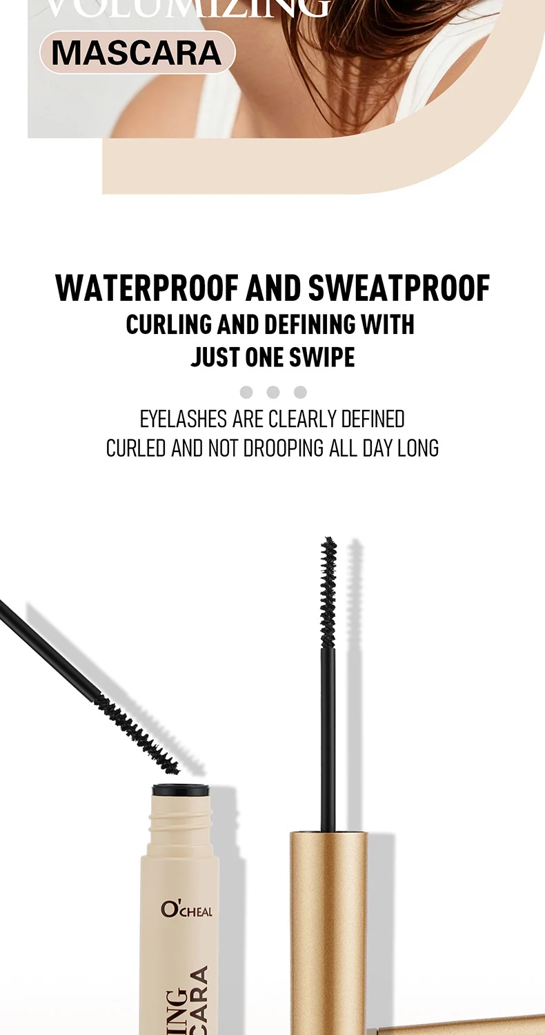 Volumizing Mascara Waterproof Lengthening Curling All-Day Smudge-Proof Black 6 volumizing waterproof mascara black sit ag8y2suc desc 6