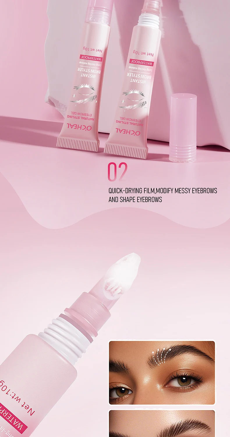 Waterproof Eyebrow Gel Long-lasting Brow Styler with Brush Natural Sculpted Look 4 waterproof eyebrow gel brow styler with brush sit 9d2y9snn desc 4