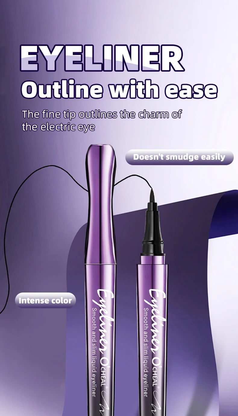 Waterproof Liquid Eyeliner Pen Ultra-Fine Tip Quick-Dry Smudge Proof Black Eyeliner 1 waterproof liquid eyeliner pen ultra fine tip quick dry sit nuz7wetv desc 1