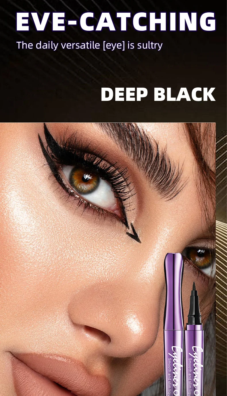 Waterproof Liquid Eyeliner Pen Ultra-Fine Tip Quick-Dry Smudge Proof Black Eyeliner 11 waterproof liquid eyeliner pen ultra fine tip quick dry sit nuz7wetv desc 11