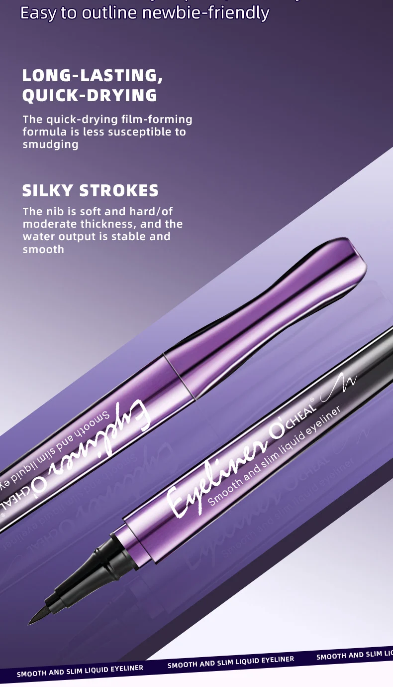 Waterproof Liquid Eyeliner Pen Ultra-Fine Tip Quick-Dry Smudge Proof Black Eyeliner 4 waterproof liquid eyeliner pen ultra fine tip quick dry sit nuz7wetv desc 4