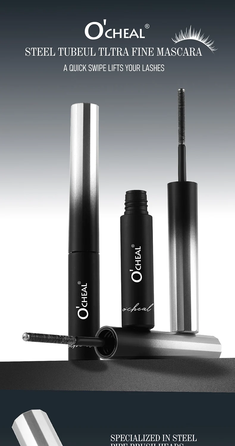 Waterproof Mascara Ultra-Fine Steel Tube for Length, Curl, and Long-Lasting Hold 1 waterproof mascara ultra fine steel tube 3g sit r34h3p2e desc 1