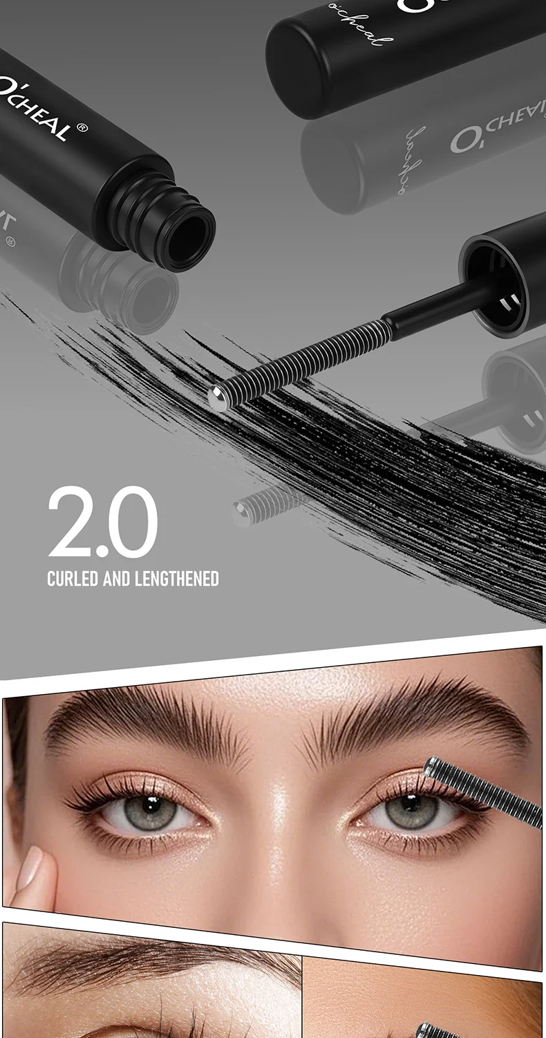 Waterproof Mascara Ultra-Fine Steel Tube for Length, Curl, and Long-Lasting Hold 7 waterproof mascara ultra fine steel tube 3g sit r34h3p2e desc 7