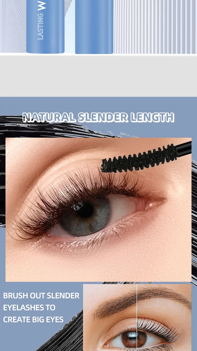 Waterproof Mascara Volumizing Curling Lengthening Anti-Smudge Long-Lasting Makeup 2 waterproof mascara volumizing curling lengthening anti smudge sit u737kd92 desc 2