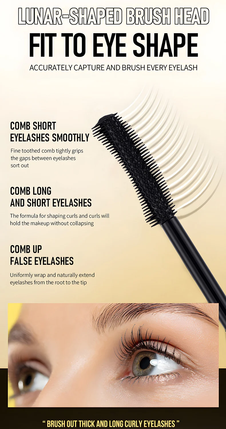 Waterproof Mascara Volumizing Lengthening Curling Smudge Proof Eyelash Makeup 4 waterproof mascara volumizing lengthening curling smudge proof sit j284sjc3 desc 4