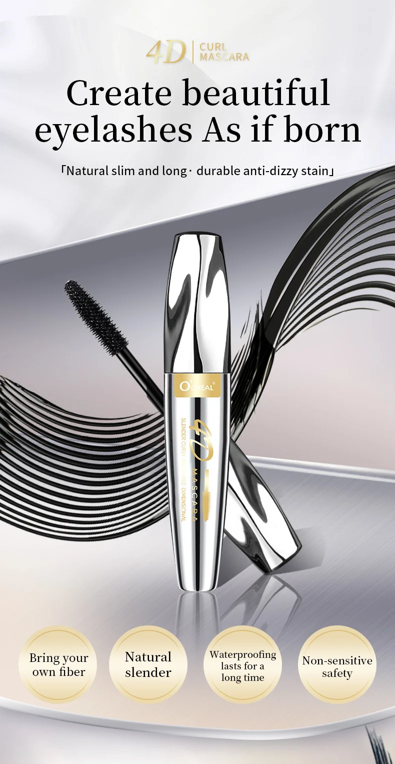 Waterproof Mascara Volumizing Lengthening Smudge-Proof Long-Lasting Curl Natural Look 8g 1 waterproof mascara volumizing lengthening smudge proof sit 46a8p2qh desc 1