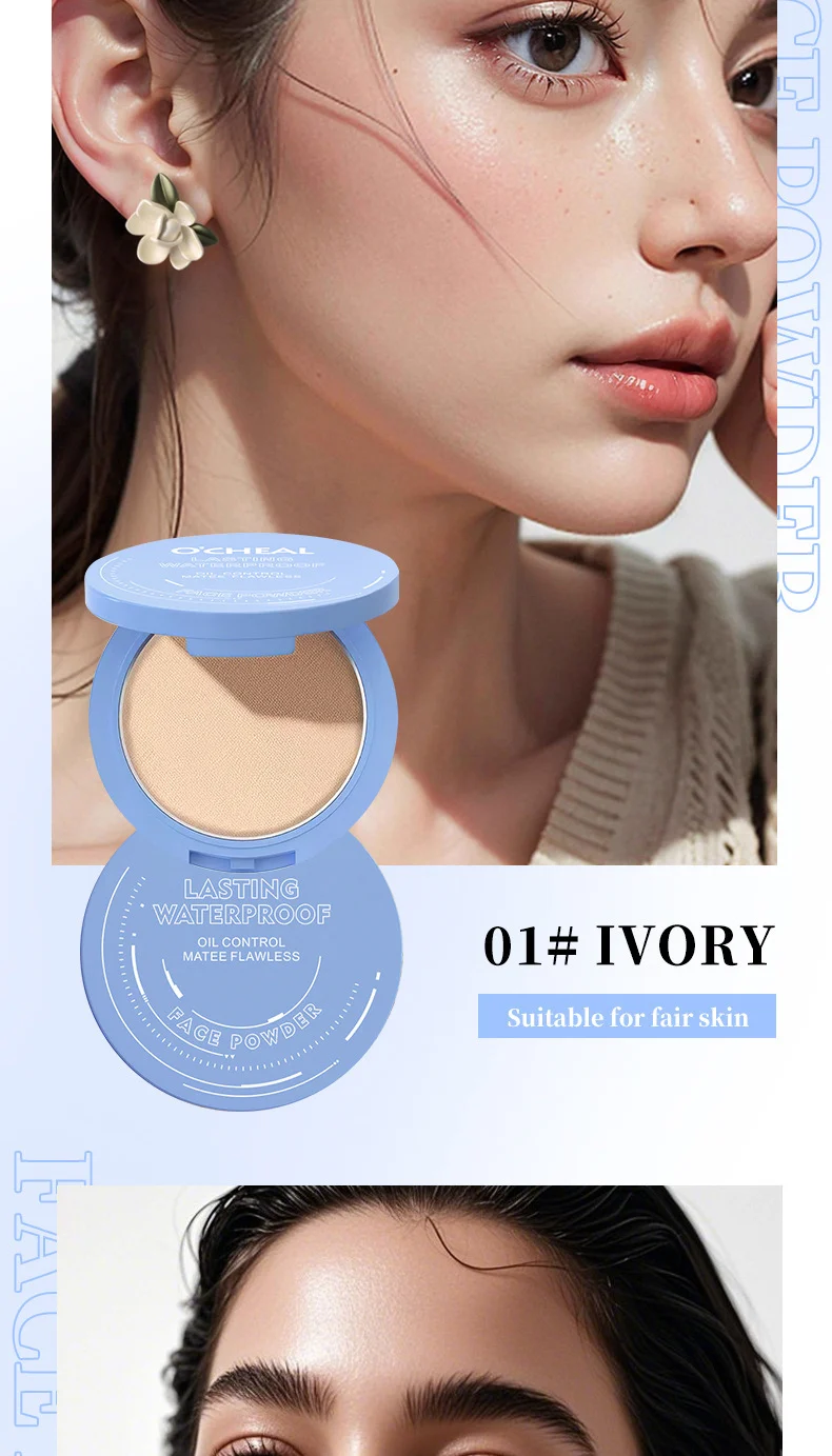 Waterproof Setting Powder Silky Matte Finishing Powder Oil Control Long-Lasting Pressed Powder 10g 11 waterproof setting powder silky matte finishing powder oil control pressed powder sit sud5tf75 desc 11