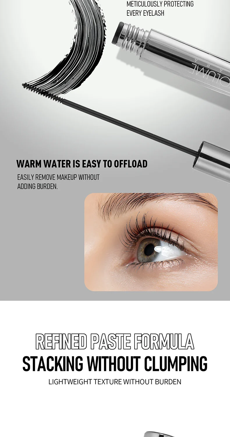 Waterproof Volumizing Mascara Natural Lengthening Curling Long-Lasting Smudge Proof 4 waterproof volumizing mascara natural lengthening curling sit by9bhusp desc 4